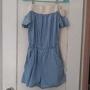Denim-colored Romper